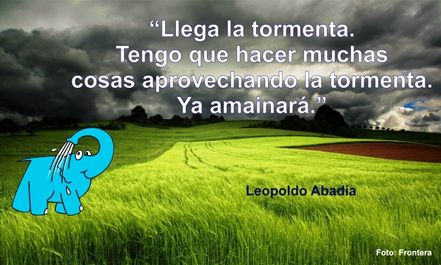Una Enseñanza de Leopoldo Abadía sobre La Actitud Positiva, en La Frase del Día del Elefante Azul de Avilés
